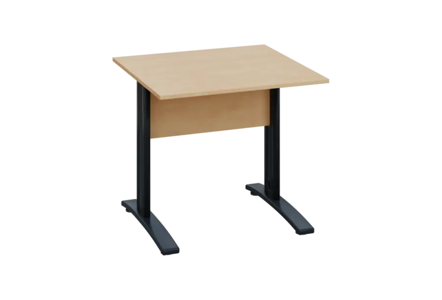 EPK 28 - 8 stůl kancelářský, kovová podnož černá, deska 25 mm, široký 800 mm, bříza irská